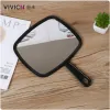 【 Weiwei 】 Hair salon makeup mirror, barber's special large-sized hand mirror, professional mirror handle, makeup rearview mirror Application Scenario